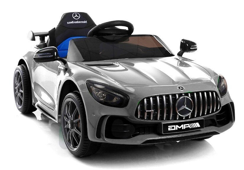12V Mercedes GTR Kinder Elektro Auto silber