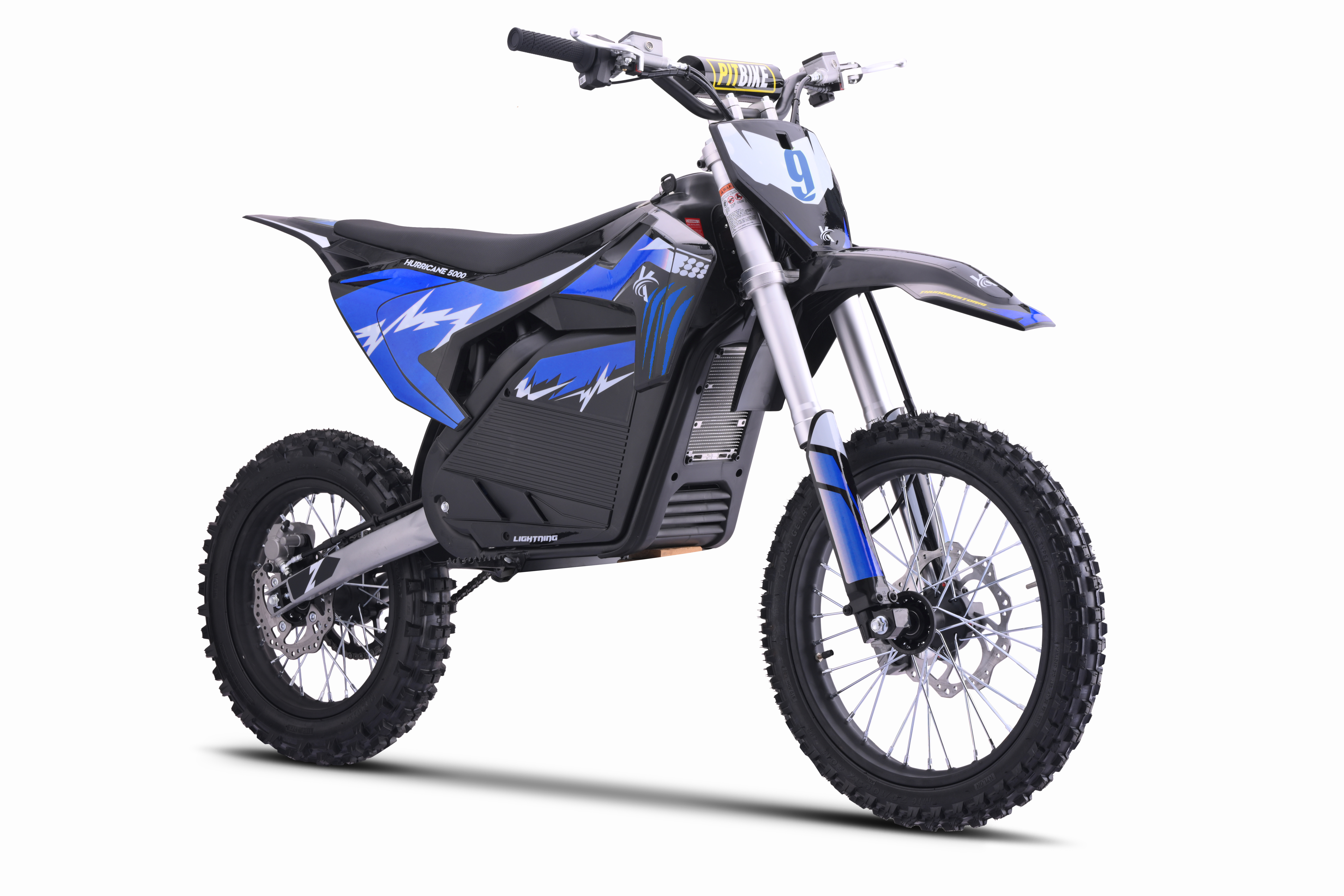72V Elektro Kinder Moto Cross Dirt Pit Bike Hurricane 5000W blau
