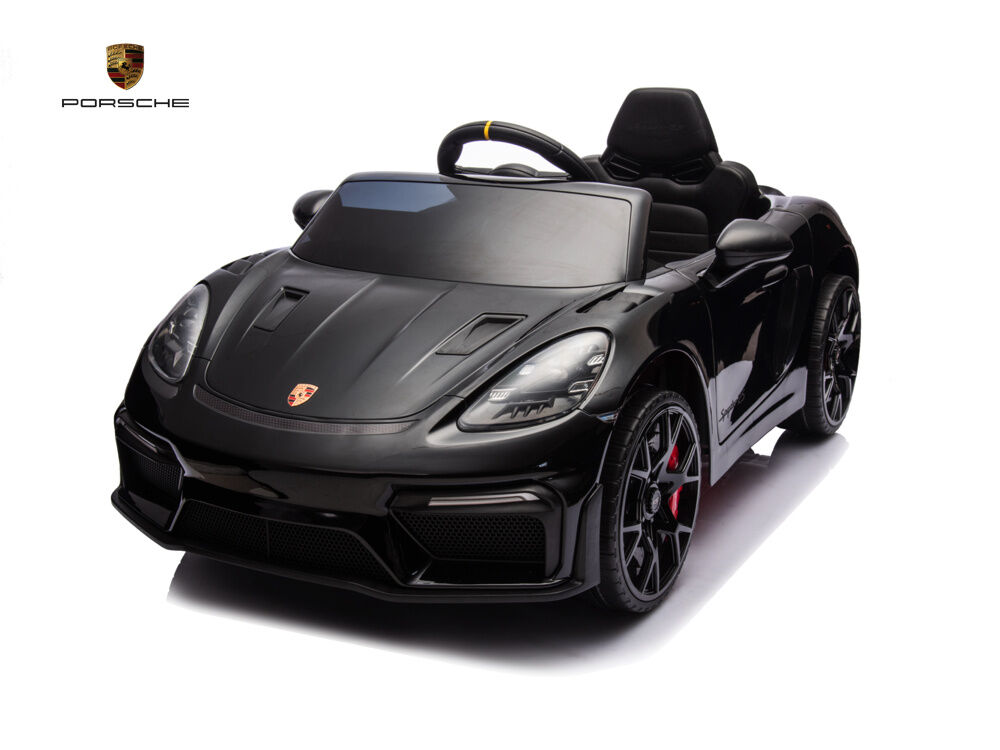 12V Porsche Spyder RS Kinder Elektro Auto schwarz
