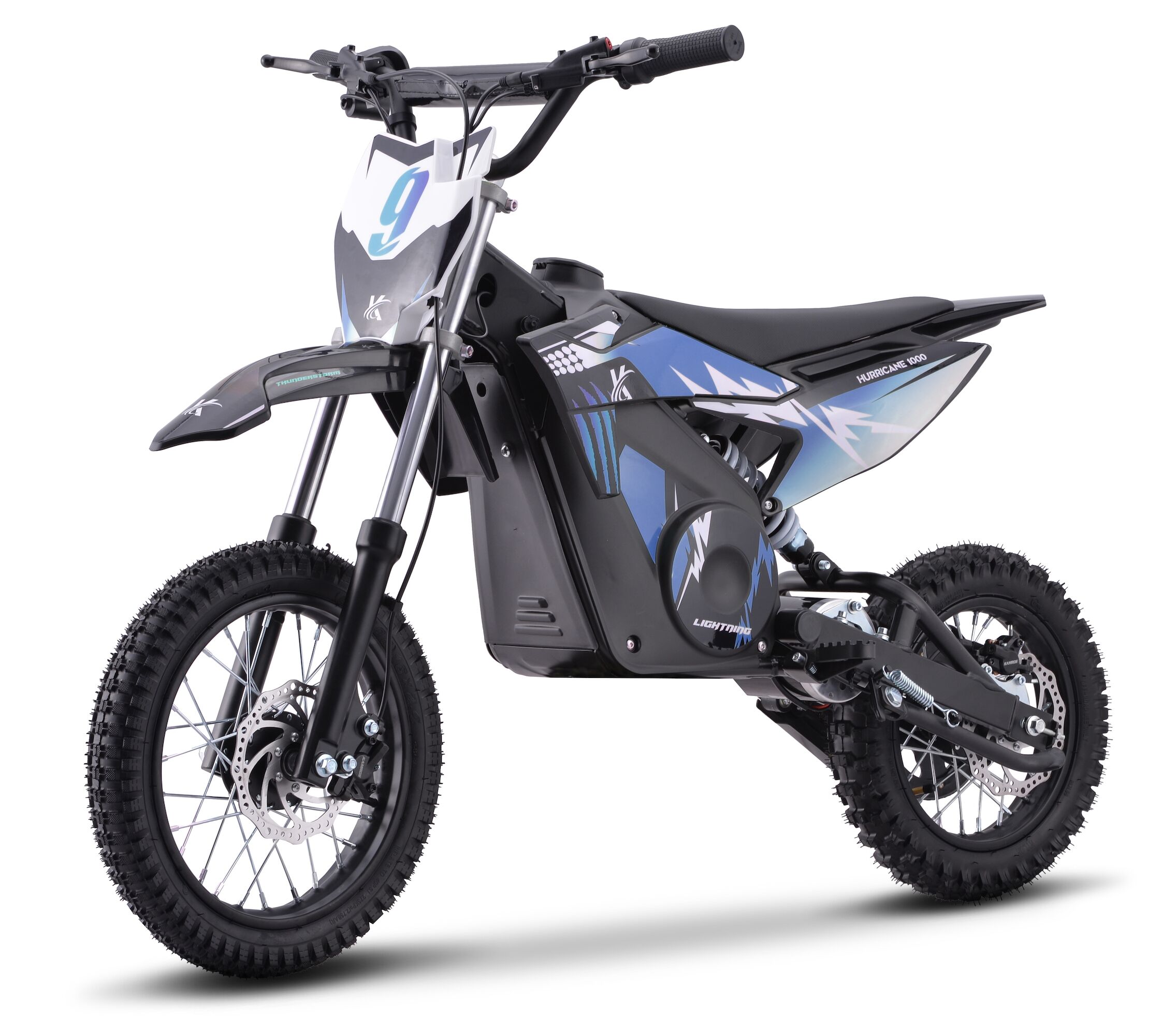 36V Elektro Kinder Moto Cross Dirt Bike HURRICANE 1000W blau