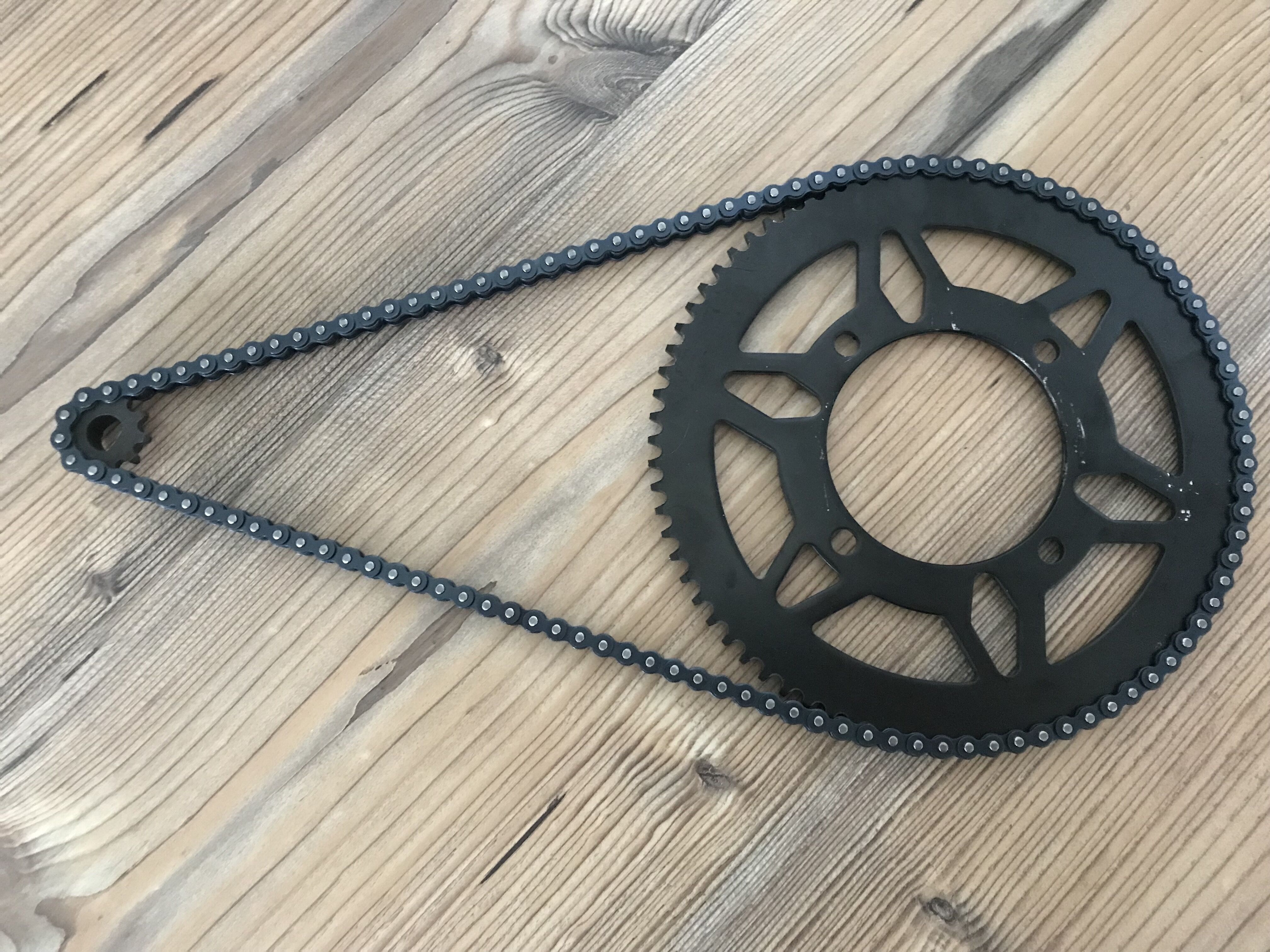 Kettenantrieb komplett für Dirt Bike 48V mit 1300W