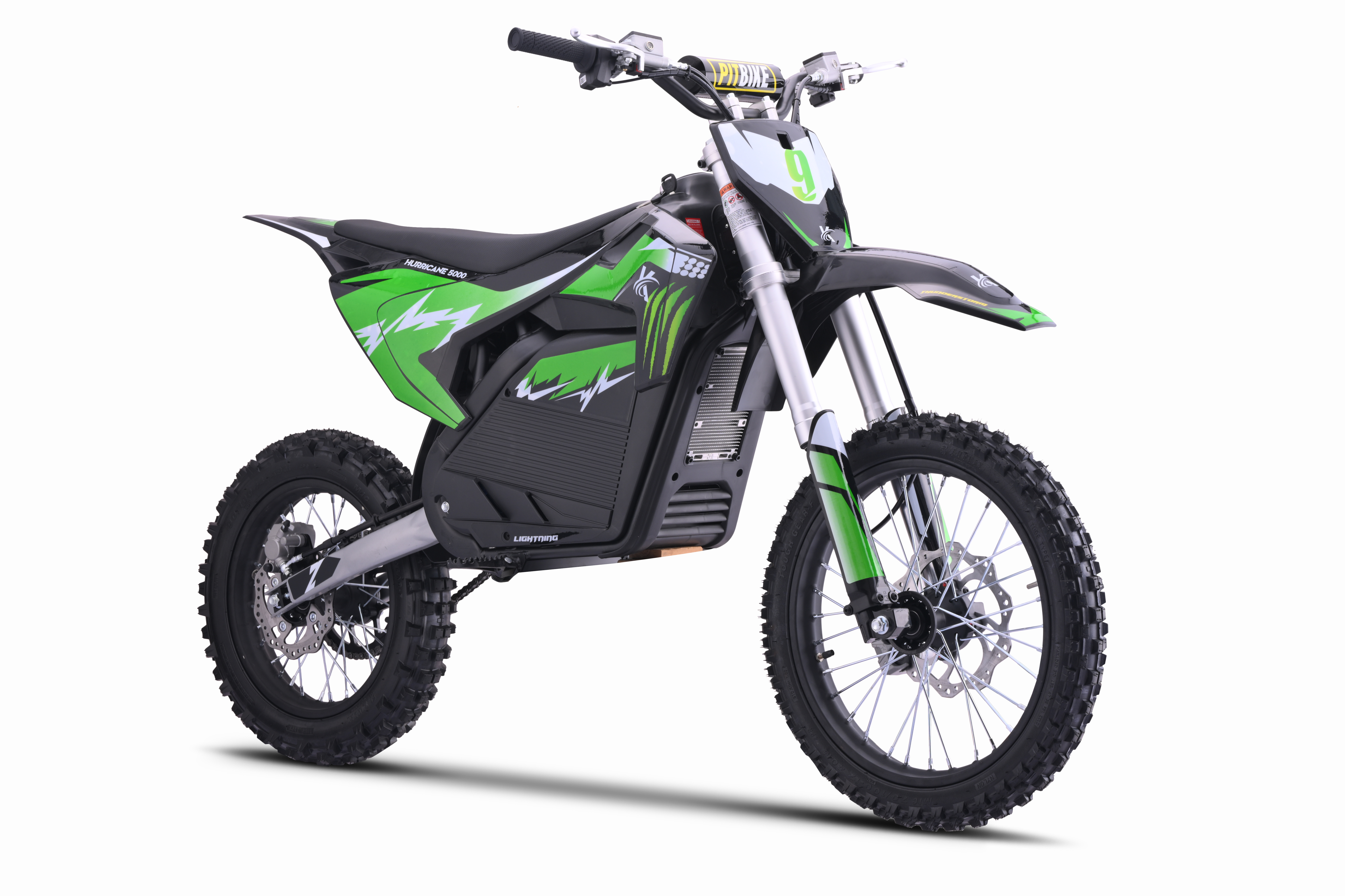 72V Elektro Kinder Moto Cross Dirt Pit Bike Hurricane 5000W grün